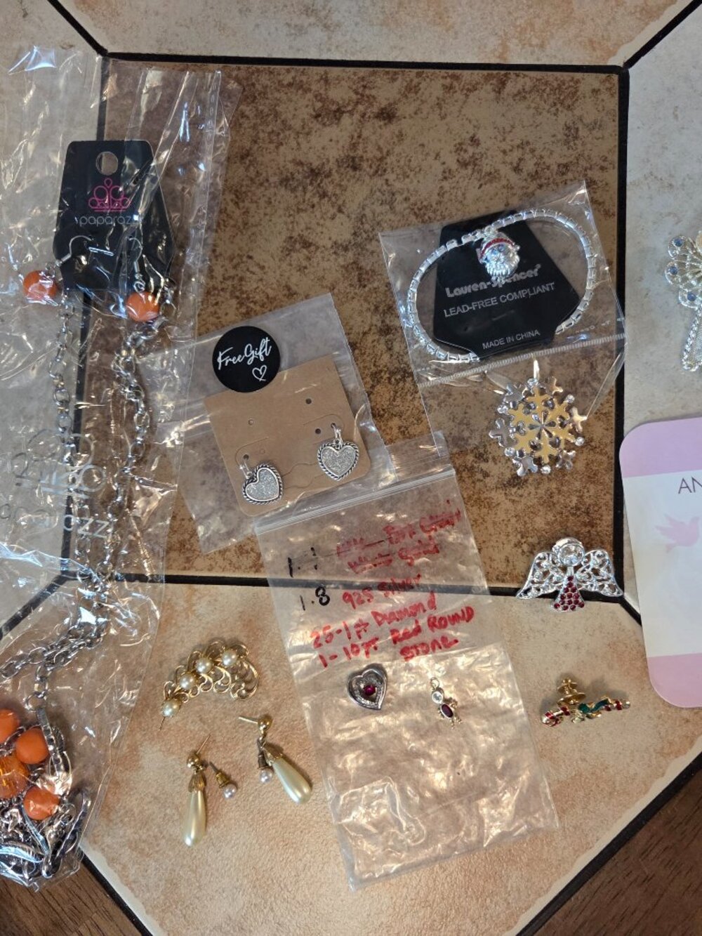 14 piece lot costume jewelry. Some NWT, some Excellent condition, 1 sterling slv